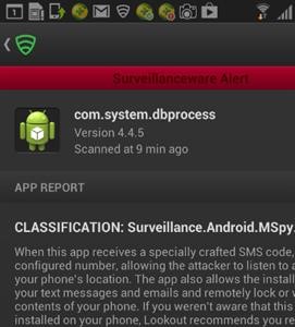 Détecter Mspy Android